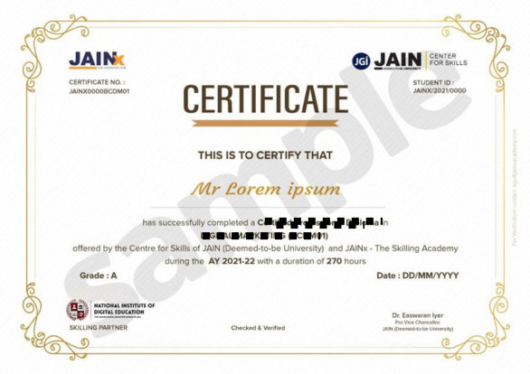 Generative AI in Digital Marketing course certificate